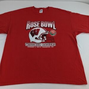 Vintage 2011 Sz 2XL Rose Bowl Wisconsin Badgers T-Shirt